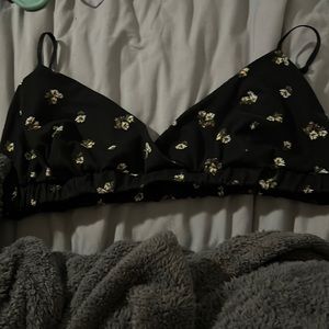 Black floral top